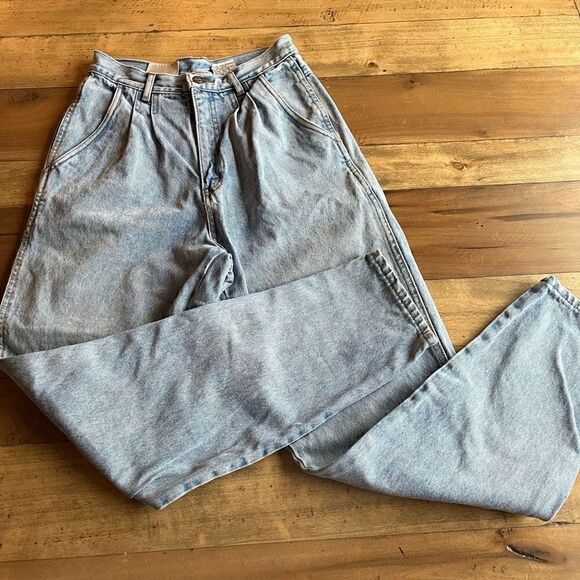 Bill Blass vintage High Waist Pleated Taper Leg Mom Jeans - size 6 (see measurem - Picture 1 of 10